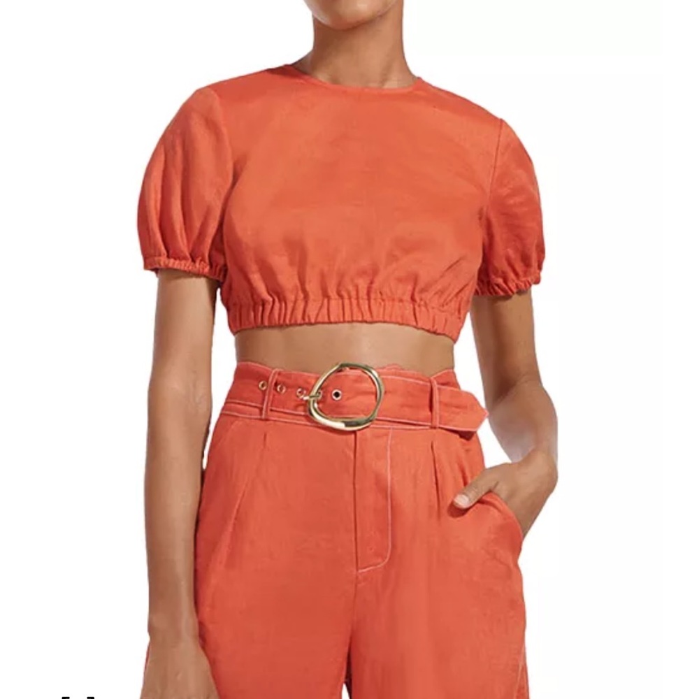 Staud Linen Crop Top